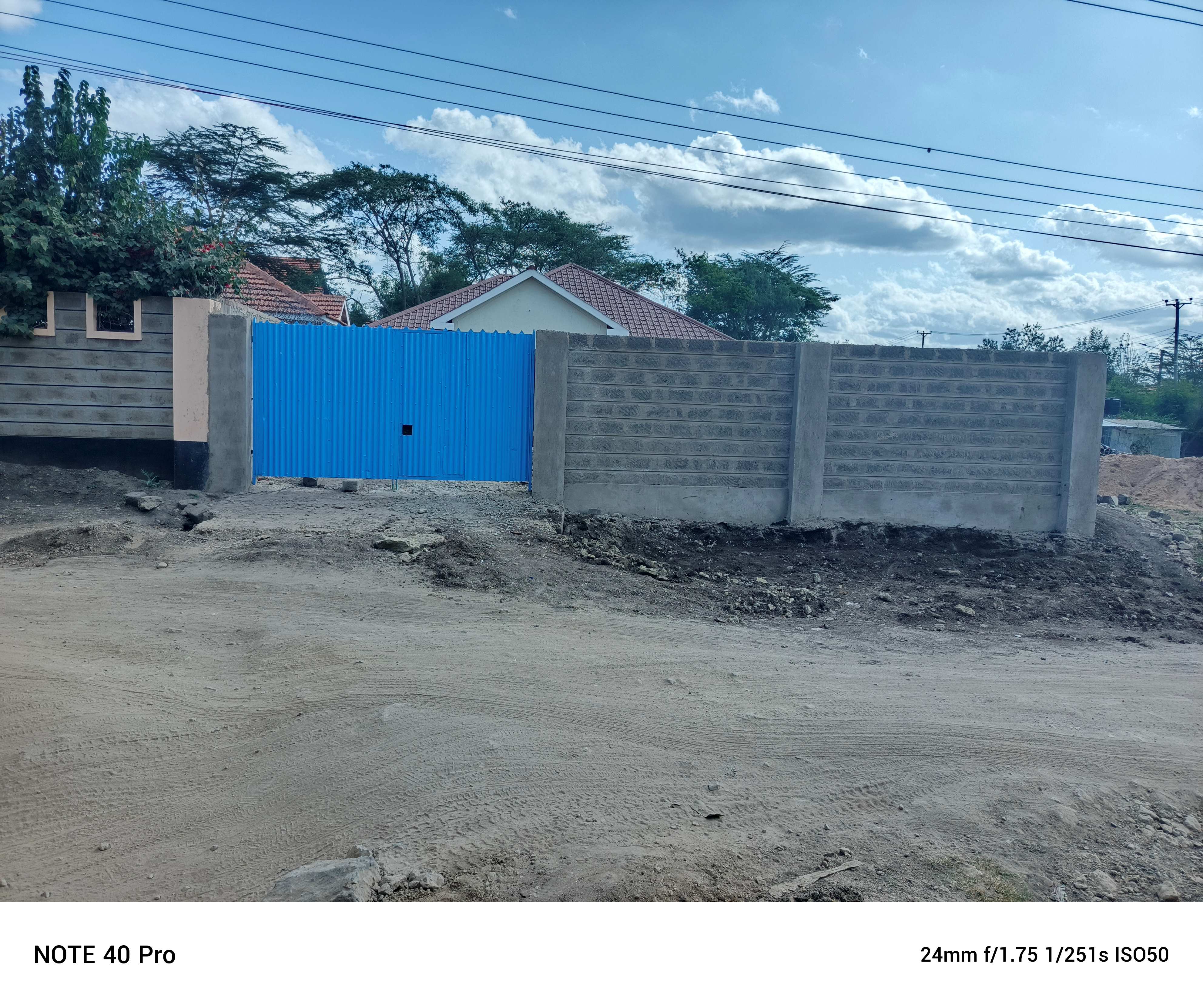 Outside the gate view of Highridge Villas bungalows in Kitengela