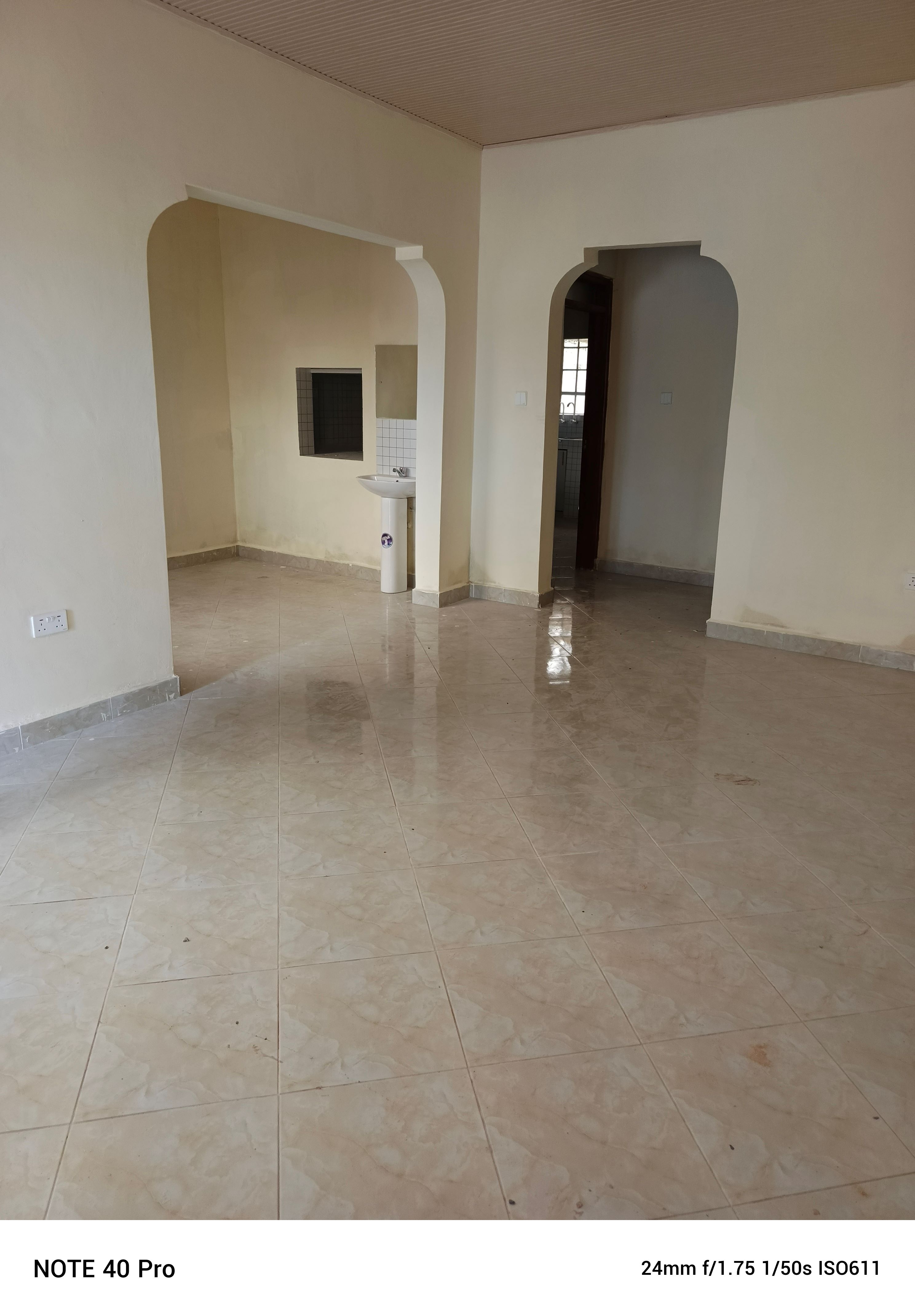 Spacious living room in Kitengela bungalow